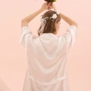 Best for Bride – Peignoir en satin Premium