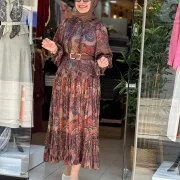 ROBE PREMIUM FLEURI AVEC CEINTURE