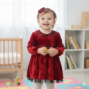 Robe EKOSE avec bande fleuri & collant
