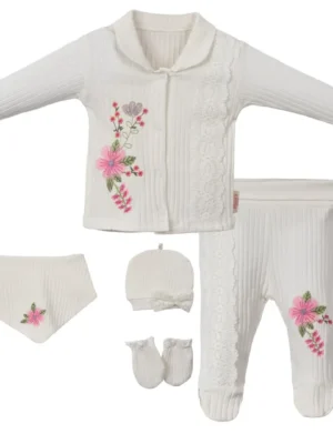 ENSEMBLE NAISSANCE fleuris 5 PIECES