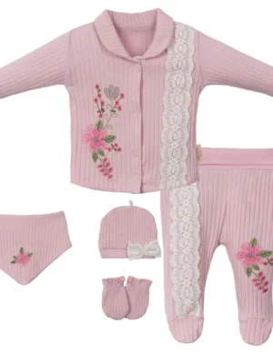 ENSEMBLE NAISSANCE fleuris 5 PIECES