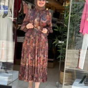 ROBE PREMIUM FLEURI AVEC CEINTURE