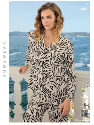 Ensemble Pyjama Chemise avec Manche