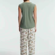 Ensemble pyjama, sans manches , col V