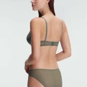 Soutien-gorge Rembourré avec Détails de Col et Imprimé Floral