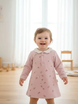 ROBE Velour Douceur fleuri