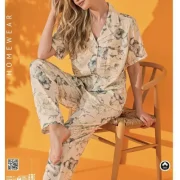 Ensemble Pyjama Chemise demi-Manche