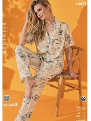 Ensemble Pyjama Chemise demi-Manche