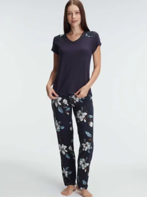 Ensemble pyjama, manche courte , col V, avec Dessins