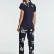 Ensemble pyjama, manche courte , col V, avec Dessins