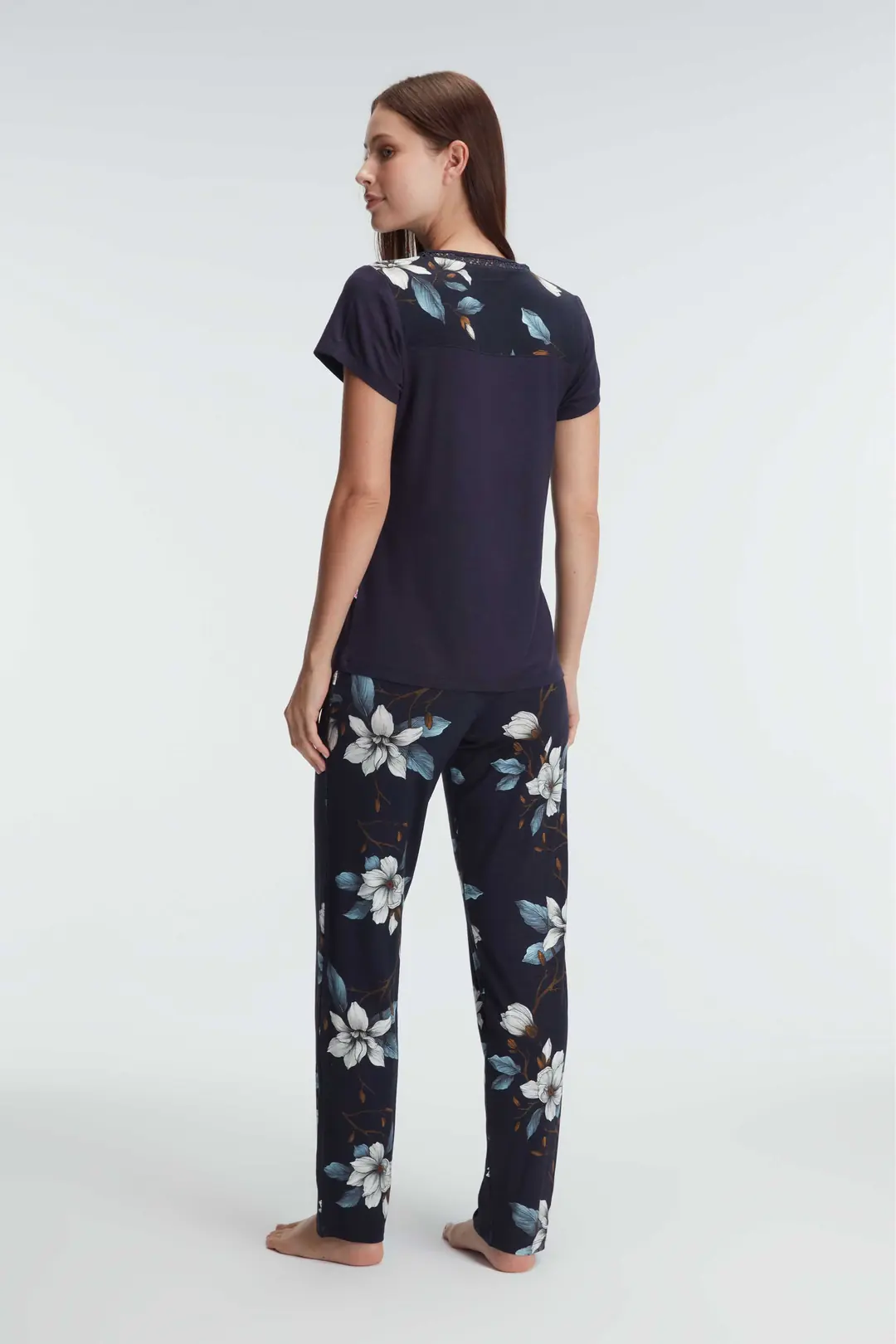 Ensemble pyjama, manche courte , col V, avec Dessins – Image 3