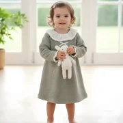 ROBE FLEUR vert