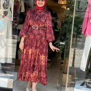ROBE PREMIUM FLEURI AVEC CEINTURE