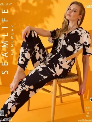 Ensemble Pyjama Chemise demi-Manche
