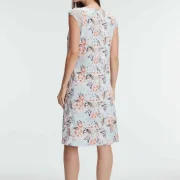 Chemise de nuit à motifs floraux, sans manches