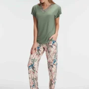 Ensemble pyjama, manche courte , col V, avec Dessins