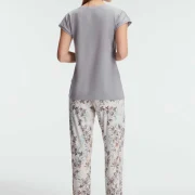 Ensemble Pyjama  à Manches Courtes, Bambou avec Motifs Floraux