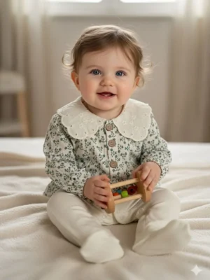 GRENOUILLERE EN MOUSSELINE DE COTON BIO